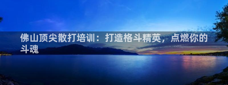 焦点娱乐vs皇族不败神话：佛山顶尖散打培训：打造格斗