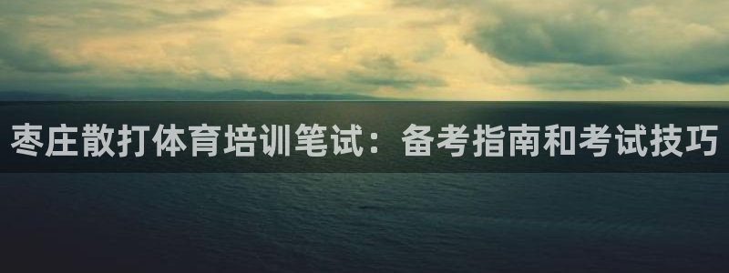 焦点娱乐传媒有限公司是干嘛的啊：枣庄散打体育培训笔试