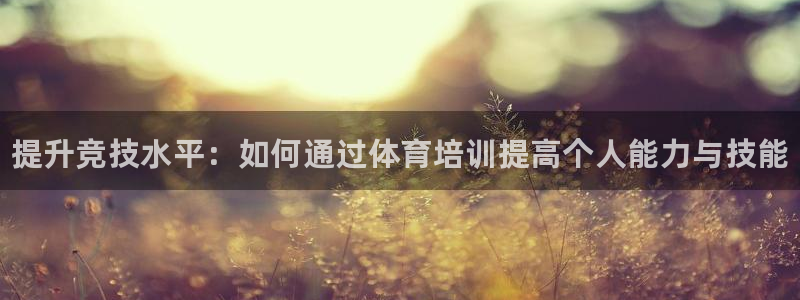 焦点娱乐公司简介资料：提升竞技水平：如何通过体育培训